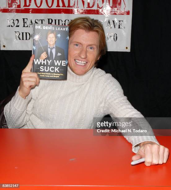 Denis Leary promotes his new book "Why We Suck" at Bookends on November 28, 2008 in Ridgewood, New Jersey.