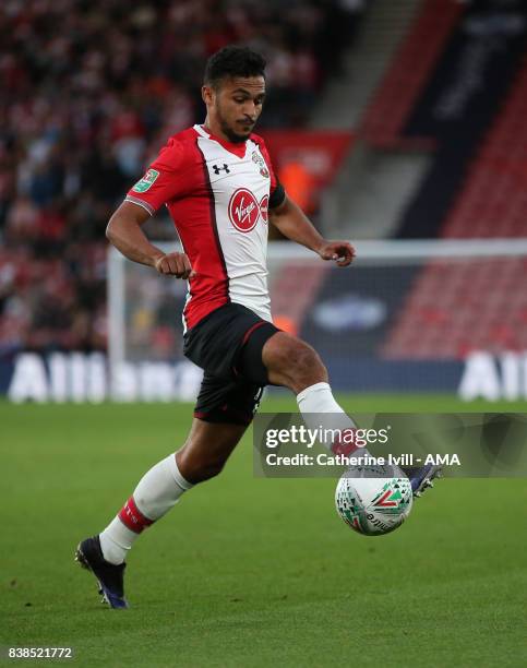 Sofiane Boufal of Southampton during the Carabao Cup Second Round match between Southampton and Wolverhampton Wanderers at St Mary's Stadium on...