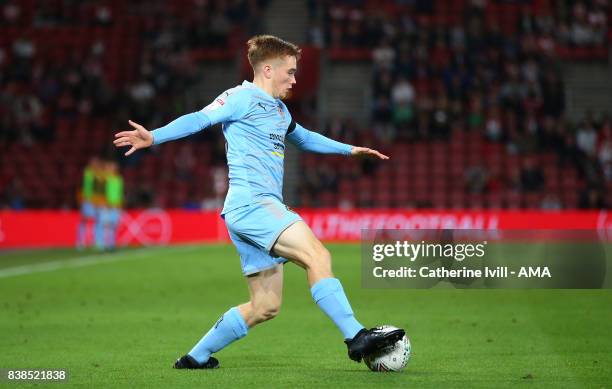 Connor Ronan of Wolverhampton Wanderers during the Carabao Cup Second Round match between Southampton and Wolverhampton Wanderers at St Mary's...