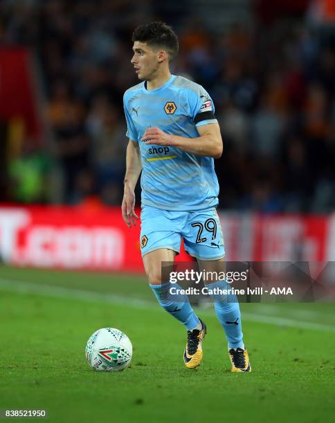 Ruben Vinagre of Wolverhampton Wanderers during the Carabao Cup Second Round match between Southampton and Wolverhampton Wanderers at St Mary's...