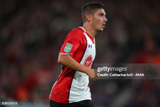 Jeremy Pied of Southampton during the Carabao Cup Second Round match between Southampton and Wolverhampton Wanderers at St Mary's Stadium on August...