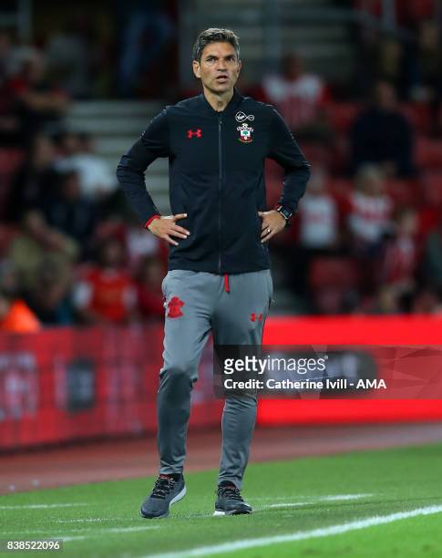 Mauricio Pellegrino manager / head coach of Southampton during the Carabao Cup Second Round match between Southampton and Wolverhampton Wanderers at...