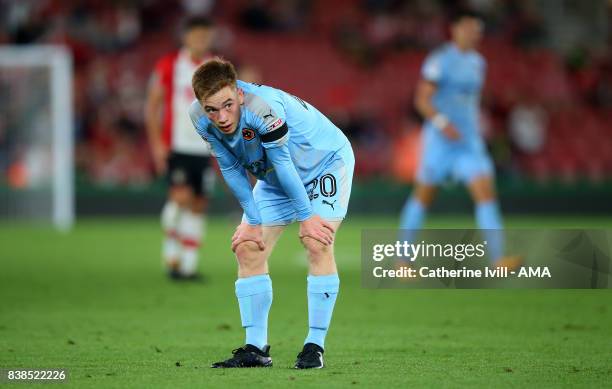 Connor Ronan of Wolverhampton Wanderers during the Carabao Cup Second Round match between Southampton and Wolverhampton Wanderers at St Mary's...