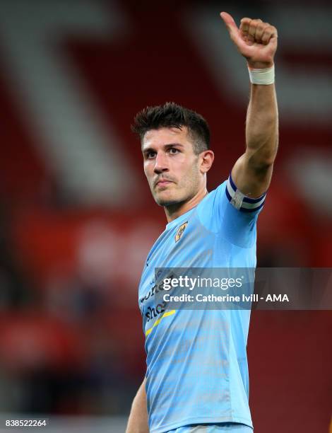 Thumbs up from Danny Batth of Wolverhampton Wanderers during the Carabao Cup Second Round match between Southampton and Wolverhampton Wanderers at St...