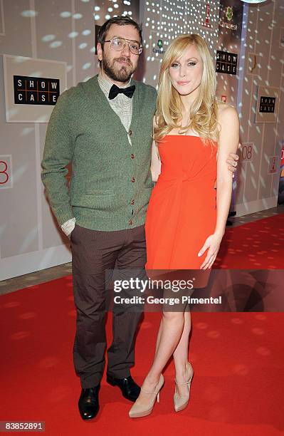 Musician Dallas Green and TV personality Leah Miller attend the 2008 Gemini Awards at the Metro Toronto Convention Centre on November 28, 2008 in...