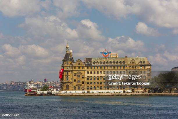 historical ottoman old haydarpasa central train station at istanbul turkey - haydarpasa stock pictures, royalty-free photos & images