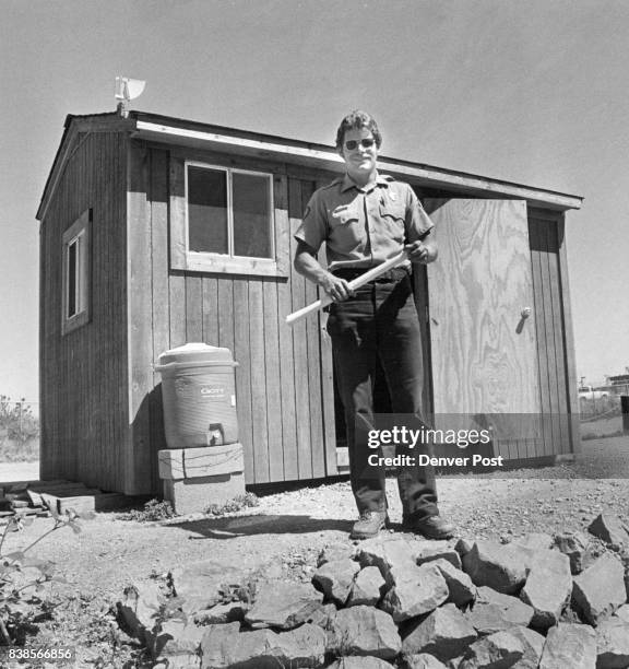 Quincy Reservoir, here we have a shot of Sr. RAnger Rick Mueller in front of his station. Credit: The Denver Post