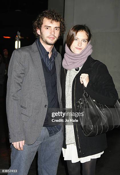 Jonas Curaron and Eireann Harper arrive at the UK premiere of Ano Una at Curzon Renoir Cinema on November 29, 2008 in London, England..