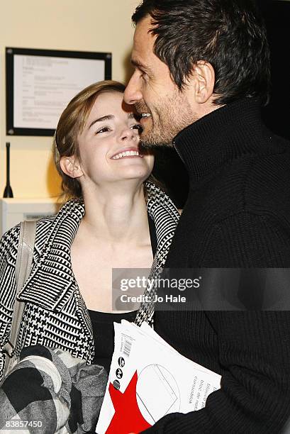 Emma Watson arrives at the UK premiere of Ano Una at Curzon Renoir Cinema on November 29, 2008 in London, England.