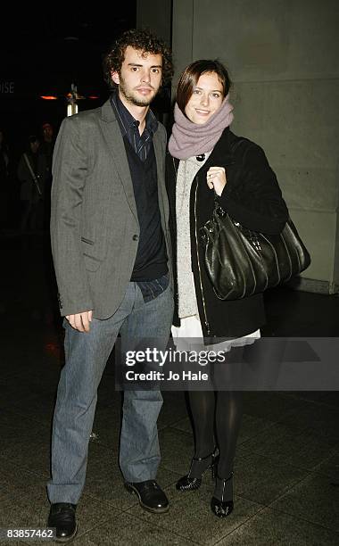 Jonas Curaron and Eireann Harper arrive at the UK premiere of Ano Una at Curzon Renoir Cinema on November 29, 2008 in London, England.