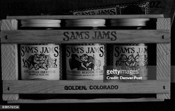 Artist for Sam's jams labels is Doug Taylor of New York, with whom Siegel went to school. Siegel descried the Kewpie doll - like figures on the...