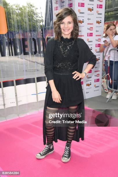 Joyce Ilg during the red carpet arrivals at the VideoDays 2017 at Lanxess Arena on August 24, 2017 in Cologne, Germany.