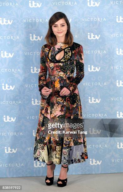 Jenna Coleman attends the 'Victoria' Season 2 press screening at the Ham Yard Hotel on August 24, 2017 in London, England.