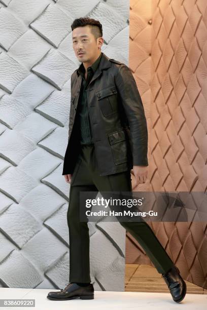 South Korean actor Ha Jung-Woo attends the photocall for "Bottega Veneta" 2017 FW Collection on August 24, 2017 in Seoul, South Korea.