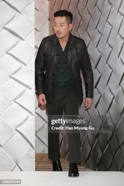 South Korean actor Ha Jung-Woo attends the photocall for "Bottega Veneta" 2017 FW Collection on August 24, 2017 in Seoul, South Korea.