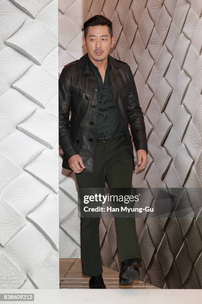 South Korean actor Ha Jung-Woo attends the photocall for "Bottega Veneta" 2017 FW Collection on August 24, 2017 in Seoul, South Korea.