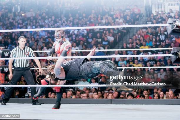 Professional Wrestling: WWE SummerSlam: Finn Balor in action vs Bray Wyatt during match at Barclays Center. Brooklyn, NY 8/20/2017 CREDIT: Chad...