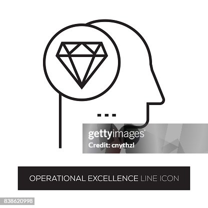 OPERATIONAL EXCELLENCE LINE ICON OPERATIONAL EXCELLENCE LINE ICON