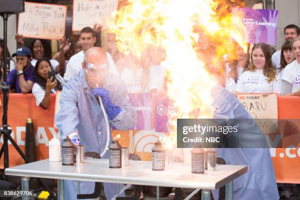 Matt Lauer and Nick Uhas on Wednesday, Aug. 23, 2017 --