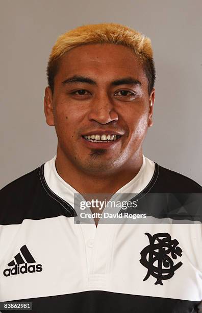 Jerry Collins of the Barbarian Rugby Club poses for a portrait at the Grosvenor Hotel on November 30, 2008 in London, England.