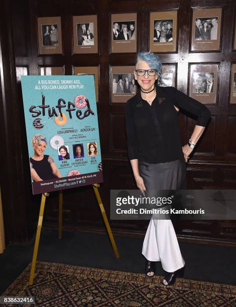 Lisa Lampanelli attends "Stuffed" Preview Show at The Friars Club on August 24, 2017 in New York City.