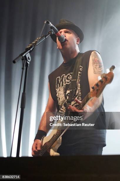 Alan Robert of Life Of Agony performs at Huxleys Neue Welt on August 24, 2017 in Berlin, Germany.