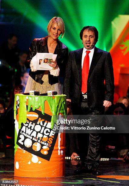 Ellen Hidding and Michele Foresta attend the Nickelodeon Kids' Choice Awards 2008 held at Palalido on November 30, 2008 in Milan, Italy.