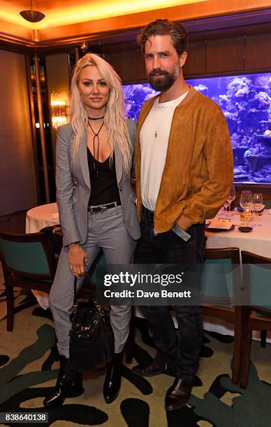 Lou Teasdale and Jack Guinness at Jack Guinness hosted dinner,in association with Haig Club Clubman at Sexy Fish Mayfair on August 24, 2017 in...