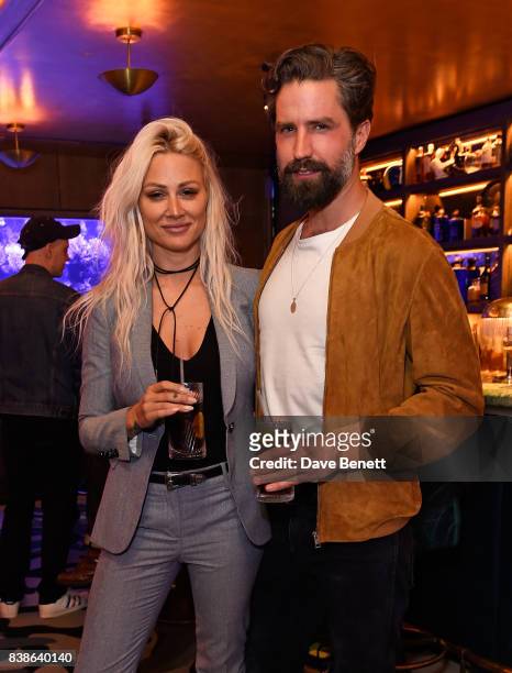 Lou Teasdale and Jack Guinness at Jack Guinness hosted dinner,in association with Haig Club Clubman at Sexy Fish Mayfair on August 24, 2017 in...