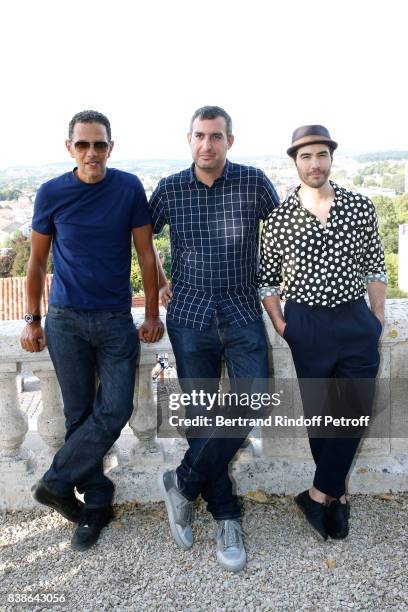 Team of the movie "Le prix du succes", actor Roschdy Zem, director Teddy Lussi-Modeste and actor Tahar Rahim attend the 10th Angouleme...