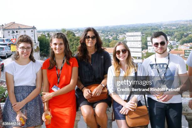 President of the Student Jury, actress Cristiana Reali and Students attend the 10th Angouleme French-Speaking Film Festival : Day Three, on August...
