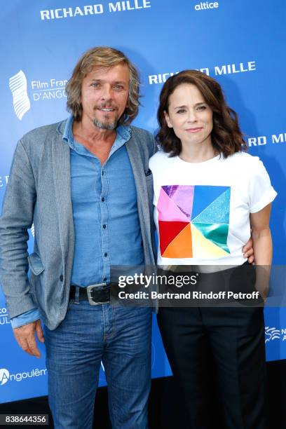 Actors of the movie "Le rire de ma mere", Pascal Demolon and Suzanne Clement attend the 10th Angouleme French-Speaking Film Festival : Day Three, on...