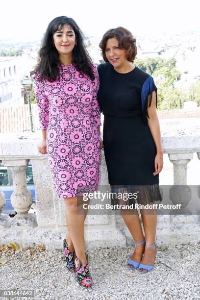 Team of the movie "La belle et la meute", actress Mariam Al Ferjani and director Kaouther Ben Hania attend the 10th Angouleme French-Speaking Film...