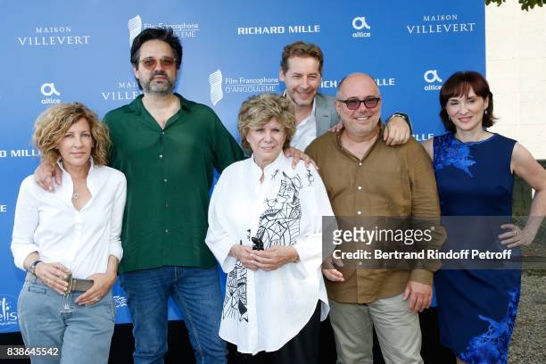Team of the movie "C'est le coeur qui meurt en dernier" actress Sophie Lorain, director Alexis Durand-Brault, actors Denise Filiatrault, Gabriel...