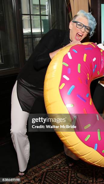 Lisa Lampanelli attends the Off-Broadway cast photocall for Lisa Lampanelli's 'Stuffed' at the Friars Club on August 14, 2017 in New York City.