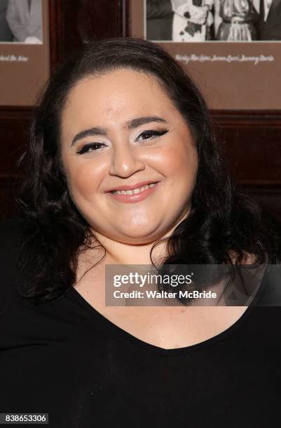 Nikki Blonsky attends the Off-Broadway cast photocell for Lisa Lampanelli's 'Stuffed' at the Friars Club on August 24, 2017 in New York City.