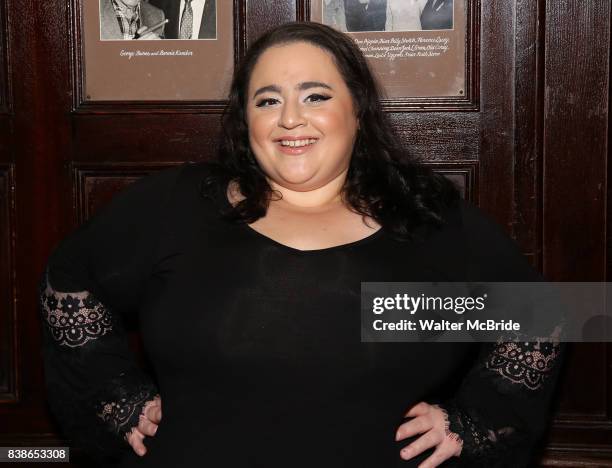 Nikki Blonsky attends the Off-Broadway cast photocell for Lisa Lampanelli's 'Stuffed' at the Friars Club on August 24, 2017 in New York City.