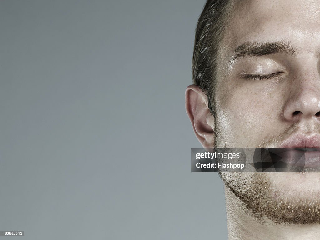 Close-up portrait of man