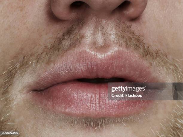 close-up of mouth - man with facial hair stock pictures, royalty-free photos & images