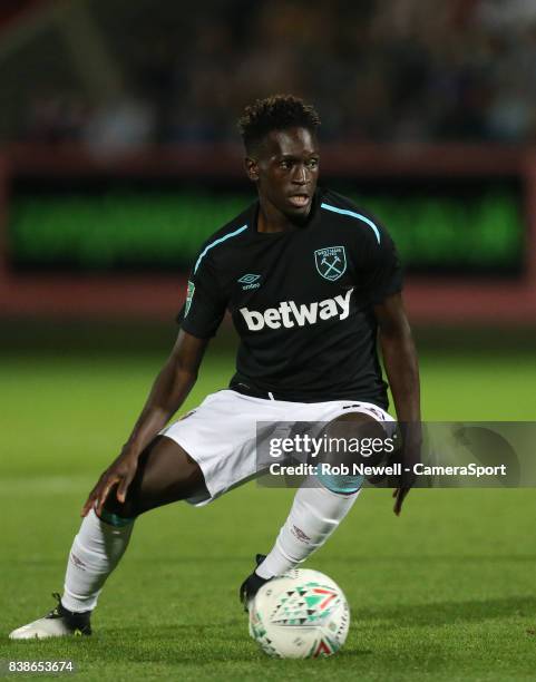West Ham United's Domingos Quina during the Carabao Cup Second Round match between Cheltenham Town and West Ham United at Whaddon Road on August 23,...