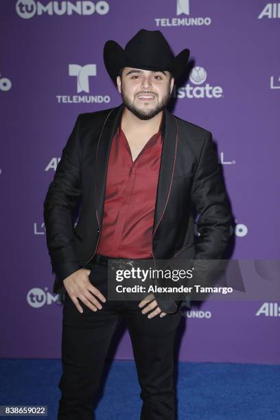 Gerardo Ortiz arrives at Telemundo's 2017 "Premios Tu Mundo" at American Airlines Arena on August 24, 2017 in Miami, Florida.