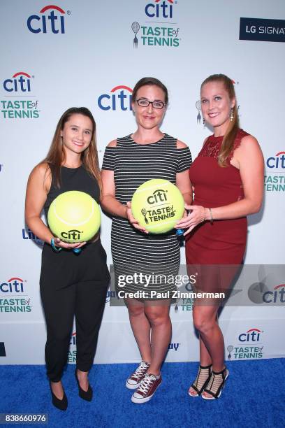 Tennis players Lauren Davis, Abigail Spears and Shelby Rogers attend Citi Taste Of Tennis at W New York on August 24, 2017 in New York City.