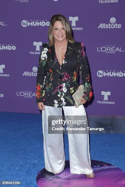 Ana Maria Polo arrives at Telemundo's 2017 "Premios Tu Mundo" at American Airlines Arena on August 24, 2017 in Miami, Florida.