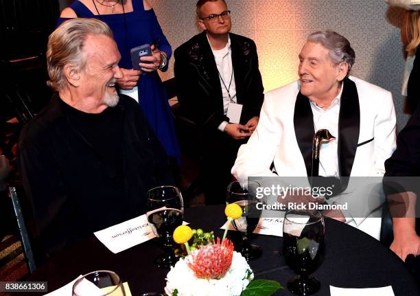 Kris Kristofferson and Jerry Lee Lewis attend Skyville Live Presents a Tribute to Jerry Lee Lewis on August 24, 2017 in Nashville, Tennessee.