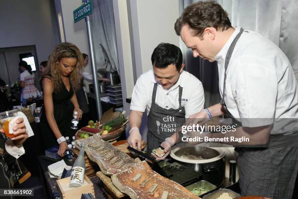 Chef Kwang Kim prepares food at Citi Taste Of Tennis at W New York on August 24, 2017 in New York City.