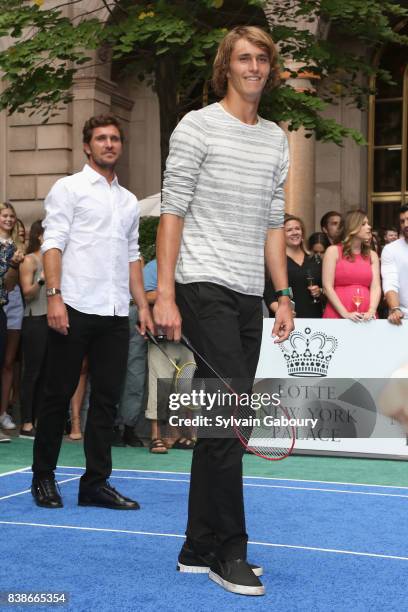 Alexander Zverev Jr. And Mischa Zverev attend 2017 Lotte New York Palace Invitational at Lotte New York Palace on August 24, 2017 in New York City.