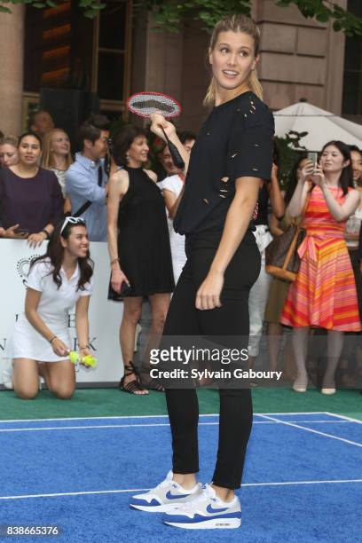 Eugenie Bouchard attends 2017 Lotte New York Palace Invitational at Lotte New York Palace on August 24, 2017 in New York City.
