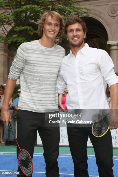 Alexander Zverev Jr. And Mischa Zverev attend 2017 Lotte New York Palace Invitational at Lotte New York Palace on August 24, 2017 in New York City.