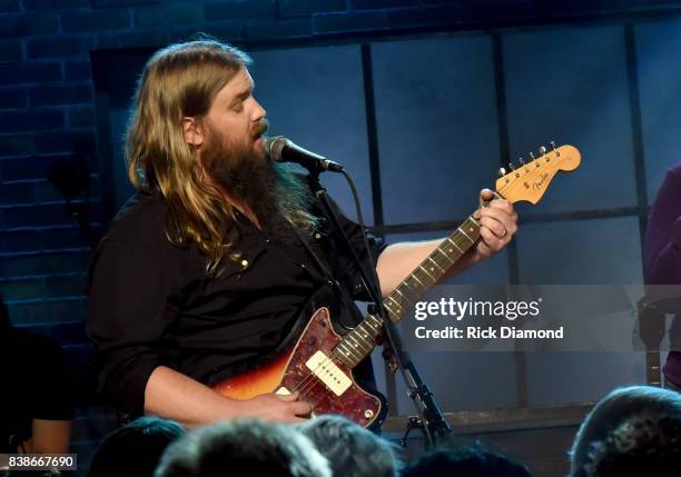 Chris Stapleton performs onstage during Skyville Live Presents a Tribute to Jerry Lee Lewis on August 24, 2017 in Nashville, Tennessee.