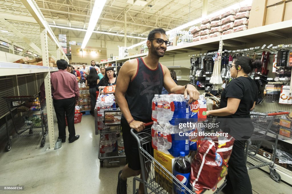 Texas Residents Prepare As Hurricane Harvey Likely To Boost Gas Prices For U.S. Drivers